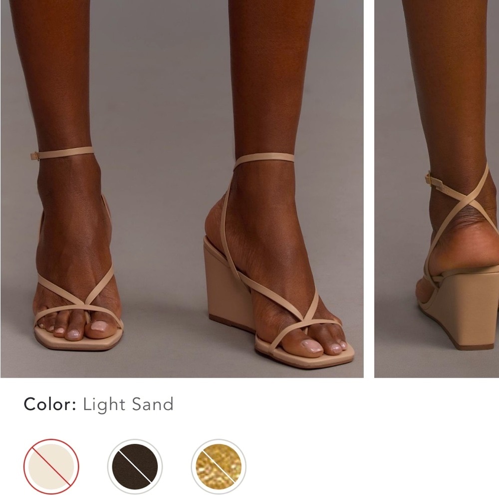 Maeve Tan Wedges with Elegant Crisscross Straps